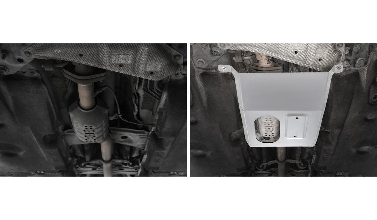 Защита кислородного датчика Rival для Mazda CX-5 II 2017-н.в., штампованная, алюминий 3 мм, без крепежа, 3.3824.1
