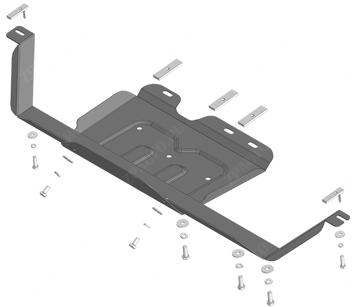 Защита стальная Мотодор (Раздаточная коробка), 2 мм,  для Jac T9  2024- арт. 78318