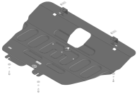 Защита АвтоСтандарт (Двигатель, Коробка переключения передач), 1,5 мм, сталь для Jetour X90 Plus  2023- арт. 59011