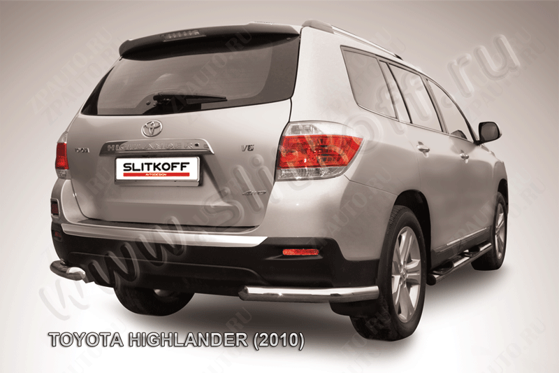 Уголки d57 Toyota Highlander (2010-2013) , Slitkoff, арт. THI016