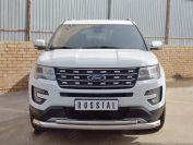 Защита переднего бампера d76/42 для Ford Explorer 2015, Руссталь FEZ-002661