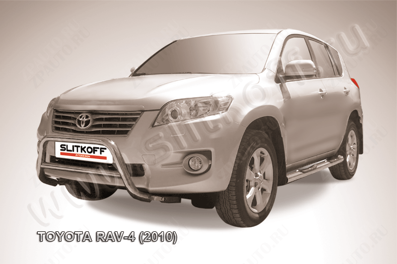 Кенгурятник d57 низкий Toyota Rav-4 (2010-2016) , Slitkoff, арт. TR410-002