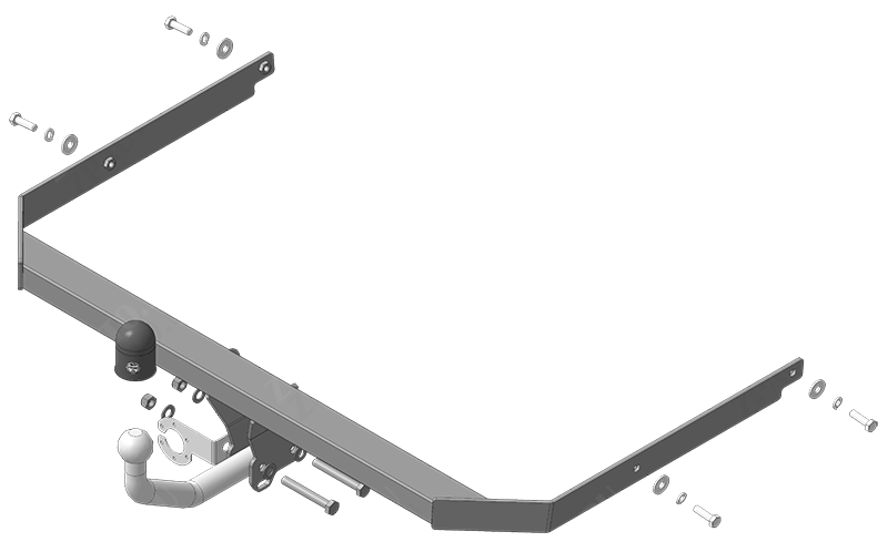 Фаркоп Ford Focus  2004-2007, тип шара A, MOTODOR, арт. F101A