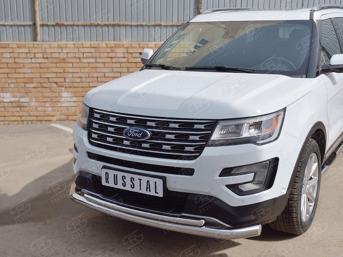 Защита переднего бампера d76/42 для Ford Explorer 2015, Руссталь FEZ-002661