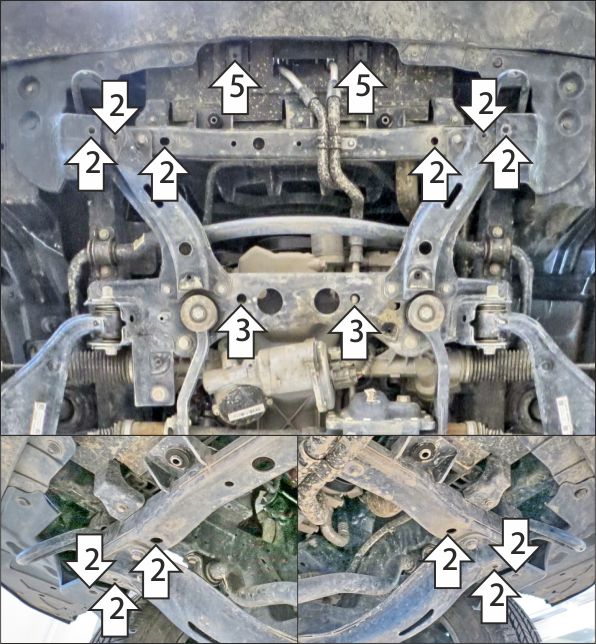 Защита стальная Мотодор (Радиатор), 2 мм,  для Jac T9  2024- арт. 78315