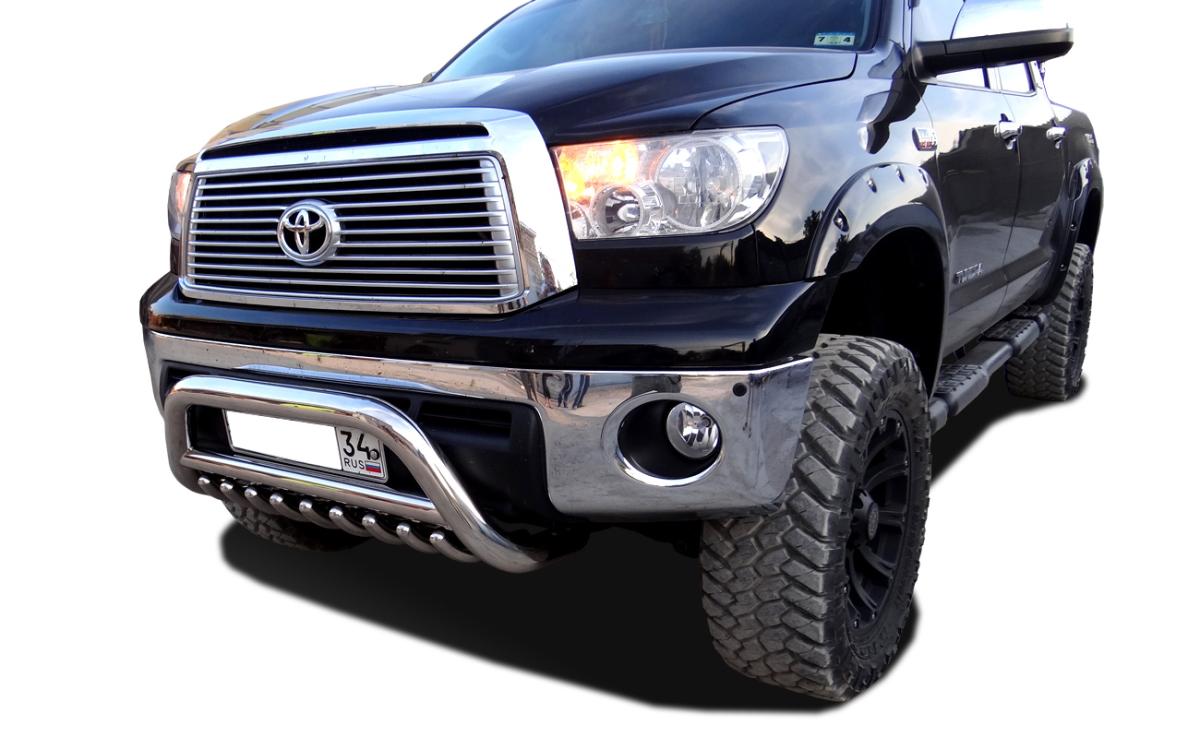 Защита переднего бампера скоба низкая+акула для автомобиля TOYOTA Tundra 2007. TT.07.76, Россия