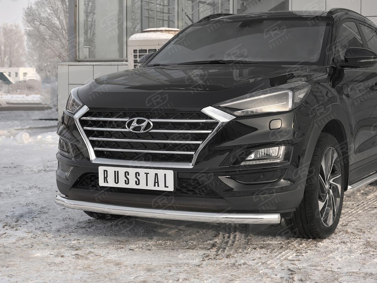 Защита переднего бампера d63 секции HTZ-003097 для автомобиля HYUNDAI TUCSON 2018-, РусСталь