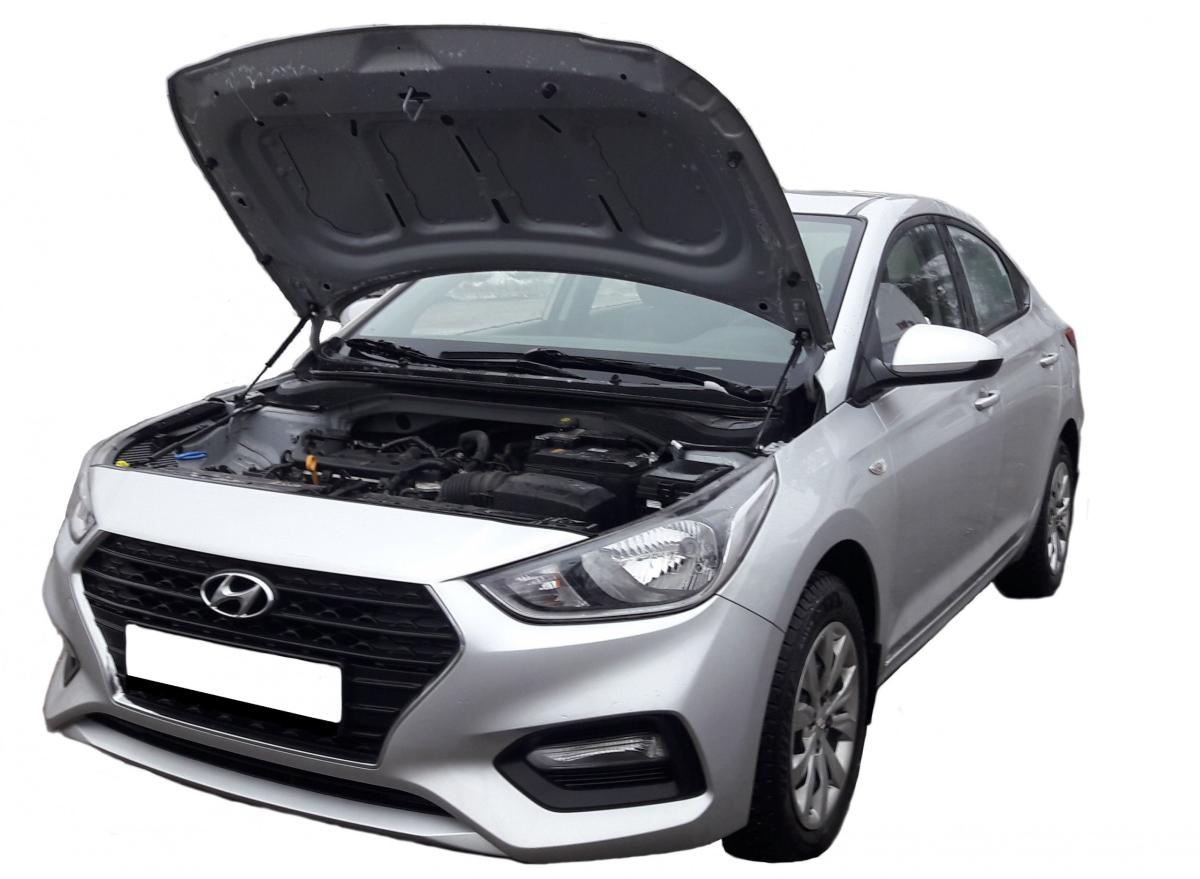 Газовый упор капота Hyundai Solaris 2, Автоинновация, арт. 12-07