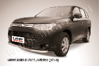 Защита переднего бампера d57 Mitsubishi Outlander (2012-2015) Black Edition, Slitkoff, арт. MOUT13-003BE