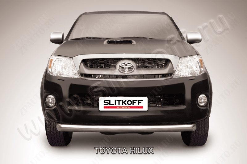 Защита переднего бампера d76 радиусная Toyota Hilux (2004-2011) , Slitkoff, арт. THL007