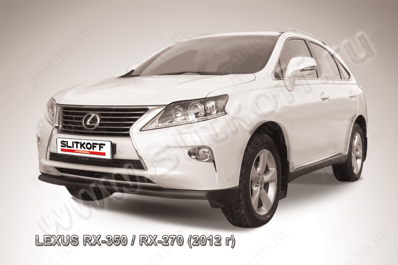 Защита переднего бампера d57 черная Lexus RX-350 RX-270 (2012-2015) , Slitkoff, арт. LRX35-12.004B