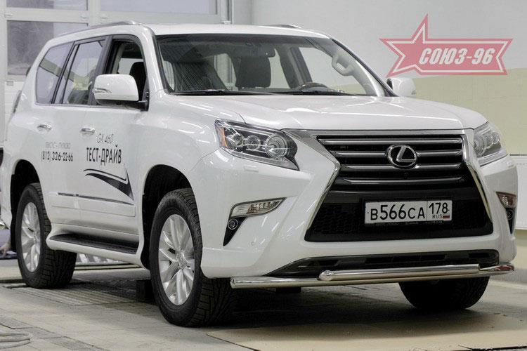 Защита переднего бампера труба d60/60 двойная для Lexus GX460 2014-, Lexus GX46.48.1924