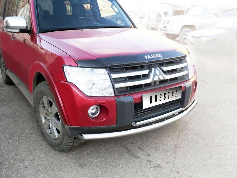 Защита переднего бампера d76/42 для Mitsubishi Pajero 4, Руссталь MPZ-000132