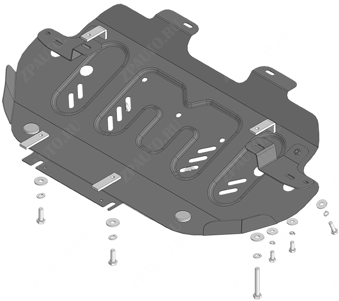 Защита стальная Мотодор (Радиатор), 2 мм,  для Jac T9  2024- арт. 78315