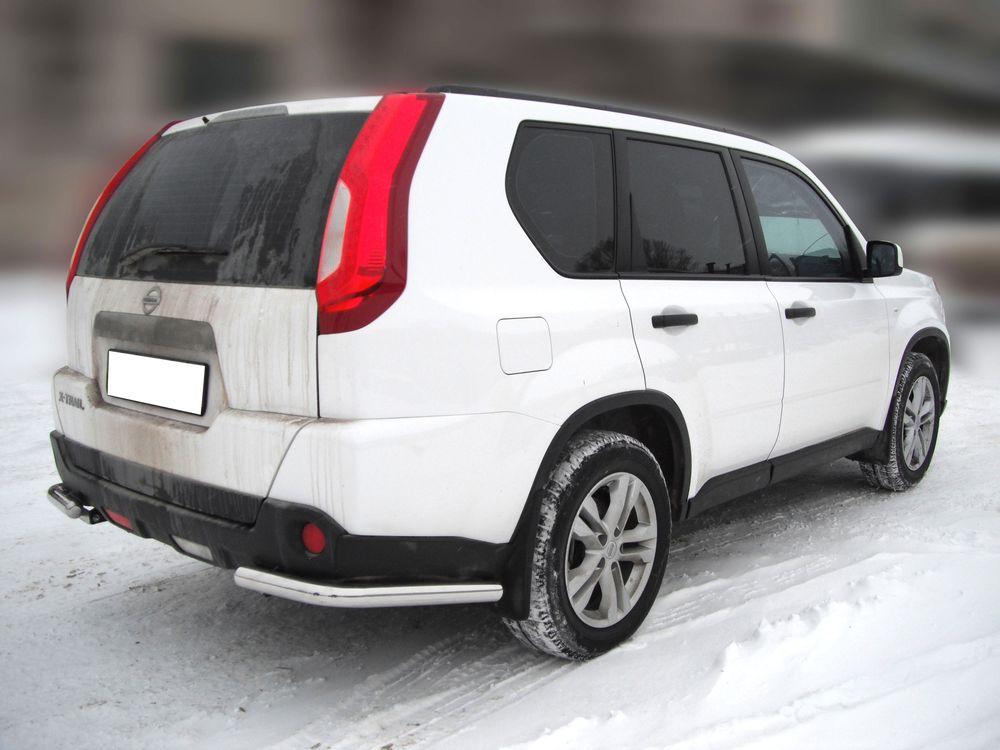 Защита заднего бампера "уголки" d-60  для Nissan X-Trail T31 2011, Технотек NXT2010_4.1