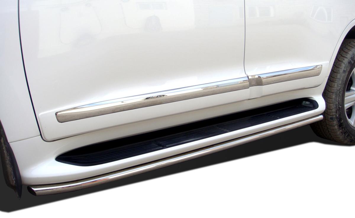 Защита штатного порога под порог для автомобиля Toyota Land Cruiser 200 Executive  Lounge 2020 (обновленный) арт. TLCEL200.20.30