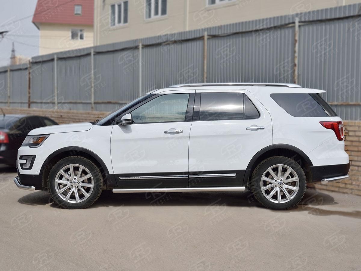 Пороги труба d63 вариант 3 для Ford Explorer 2015, Руссталь FET-0026643