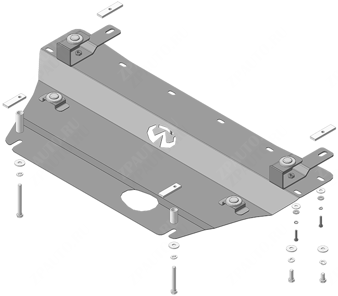 Защита стальная Мотодор (Двигатель), 2 мм,  для Infiniti QX 70  2014-2017 арт. 08007