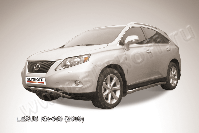 Защита переднего бампера d57 с защитой картера Lexus RX-350 (2008-2012) Black Edition, Slitkoff, арт. LRX35010BE