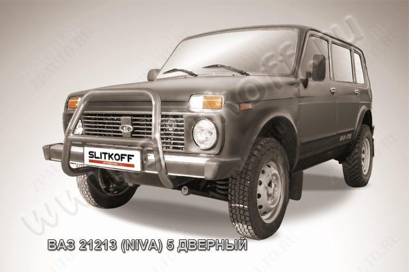 Кенгурятник d57 высокий Lada Niva 21213 5-дверная (1993-2023) , Slitkoff, арт. Nivd001