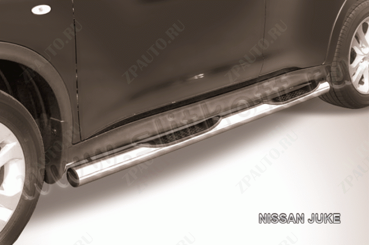 Защита порогов d76 с проступями Nissan Juke (2010-2014) , Slitkoff, арт. NJ2WD-005