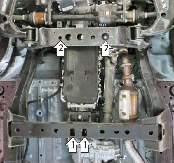 Защита стальная Мотодор (Коробка переключения передач), 2 мм,  для Jac T9  2024- арт. 78317