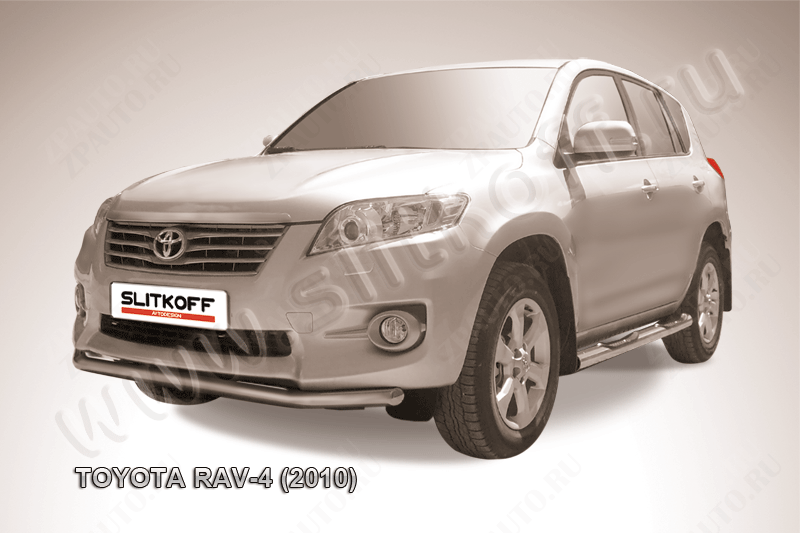 Защита переднего бампера d57 Toyota Rav-4 (2010-2016) , Slitkoff, арт. TR410-007