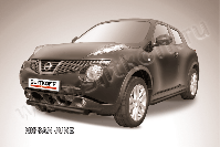 Защита переднего бампера d57 короткая черная Nissan Juke (2010-2014) , Slitkoff, арт. NJ2WD-002B