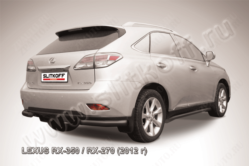 Уголки d76 черные Lexus RX-350 RX-270 (2012-2015) , Slitkoff, арт. LRX35-12.012B