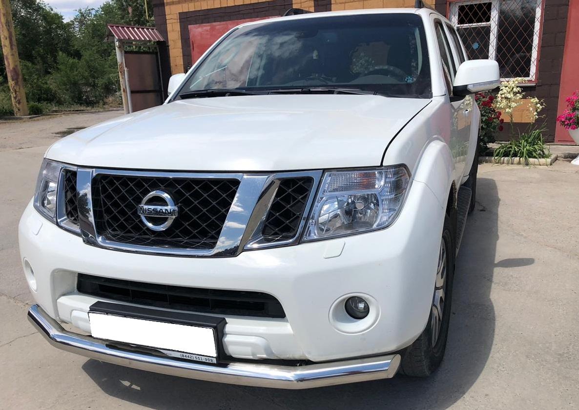 Защита переднего бампера радиус d76 для Nissan Pathfinder 2010, NPF.10.02, Россия