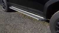 Пороги алюминиевые "Slim Line Silver" 1720 мм Toyota Land Cruiser 250 Prado 2024 арт. TOYLC25024-09S