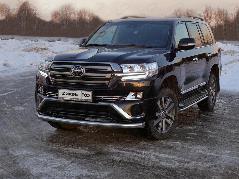 Защита передняя нижняя 76,1 мм для автомобиля Toyota Land Cruiser 200 EXECUTIVE 2016-, TCC Тюнинг TOYLC200EX16-10