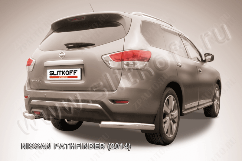 Уголки d76 Nissan Pathfinder (2012-2017) Black Edition, Slitkoff, арт. NIP14-016BE