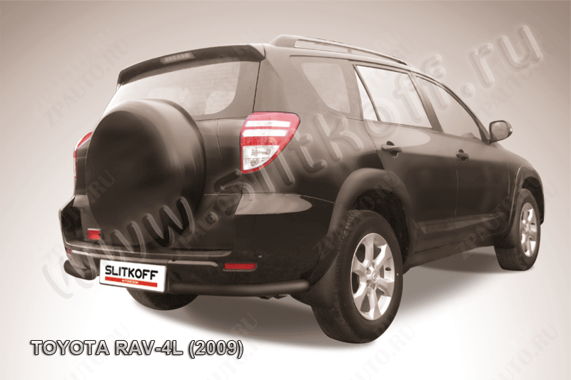 Уголки d57 черные Toyota Rav-4 L (2005-2010) , Slitkoff, арт. TR409L-020B