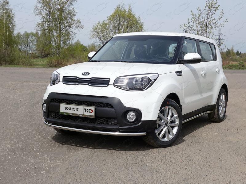 Защита передняя нижняя 42,4 мм для автомобиля Kia Soul 2017-, TCC Тюнинг KIASOUL17-17