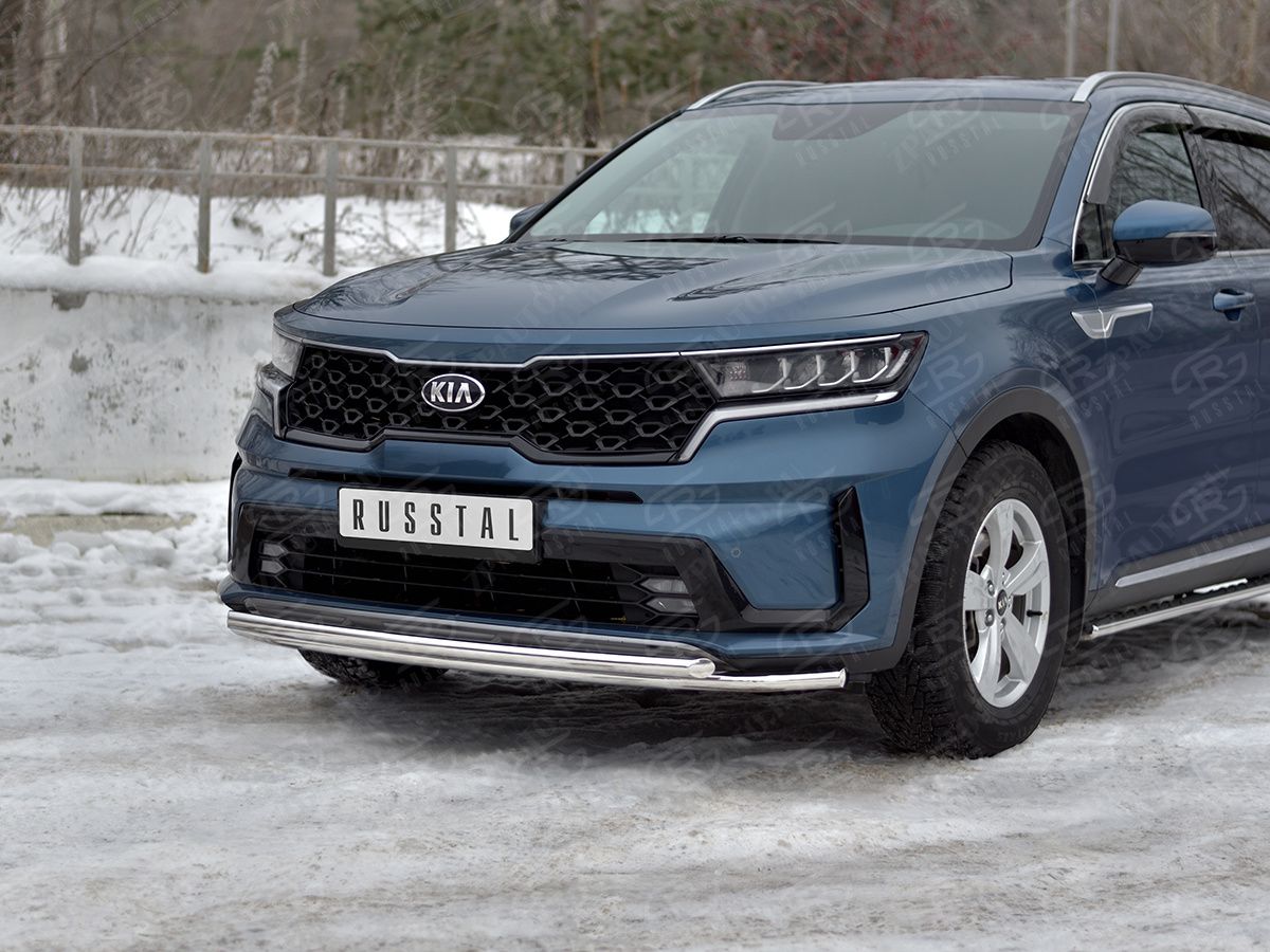 KIA SORENTO 2020- Защита переднего бампера d42 секции-d42 дуга KSORZ-004013