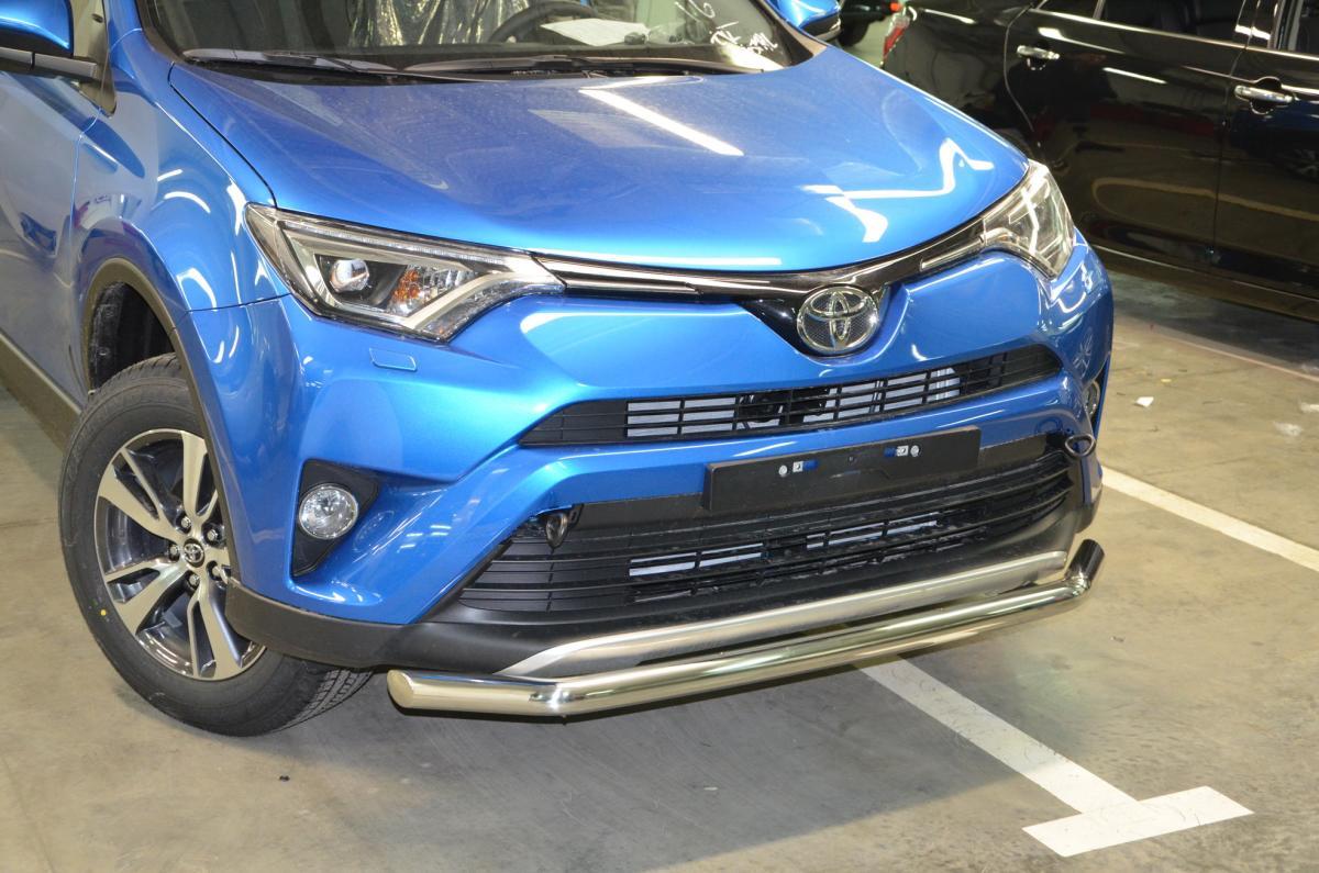 Защита переднего бампера (радиус) для автомобиля TOYOTA RAV4 2015 арт. TRAV.15.02