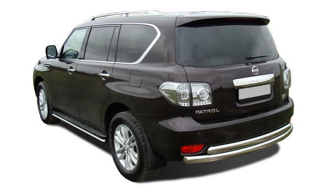 Защита заднего бампера (радиус) для автомобиля NISSAN Patrol  2010. NPL.10.16, Россия