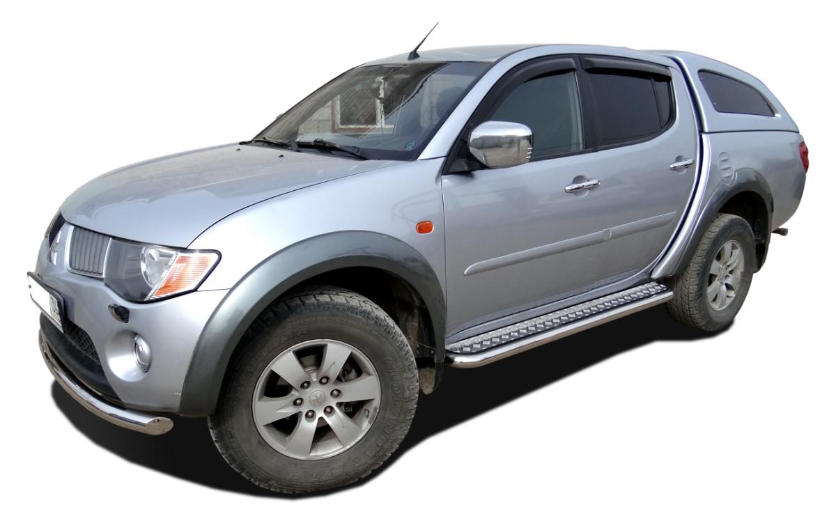 Пороги с накладным листом для автомобиля MITSUBISHI L200  2006. MSL200.06.42, Россия