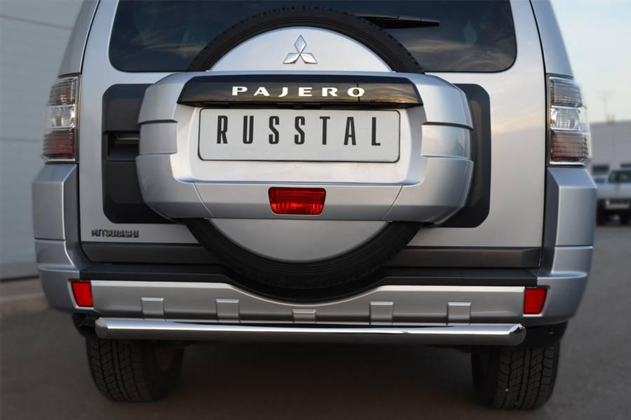 Защита заднего бампера d63 для Mitsubishi Pajero 4 2012, Руссталь MP4Z-001040