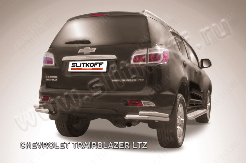 Уголки d57+d42 двойные Chevrolet Trailblazer (2012-2016) , Slitkoff, арт. CHTB12-016