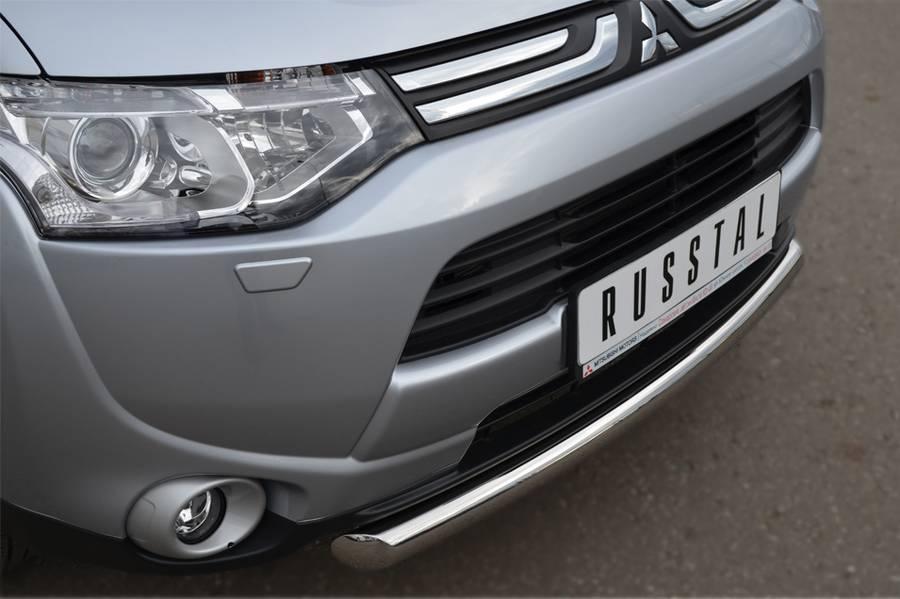 Защита переднего бампера d63 для Mitsubishi Outlander 2012, Руссталь MRZ-001047
