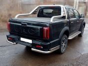 Защита заднего  бампера  "уголки" d-76+43 для автомобиля JAC T9 2024наст.вр. арт. JT9_3.1, 
Технотек