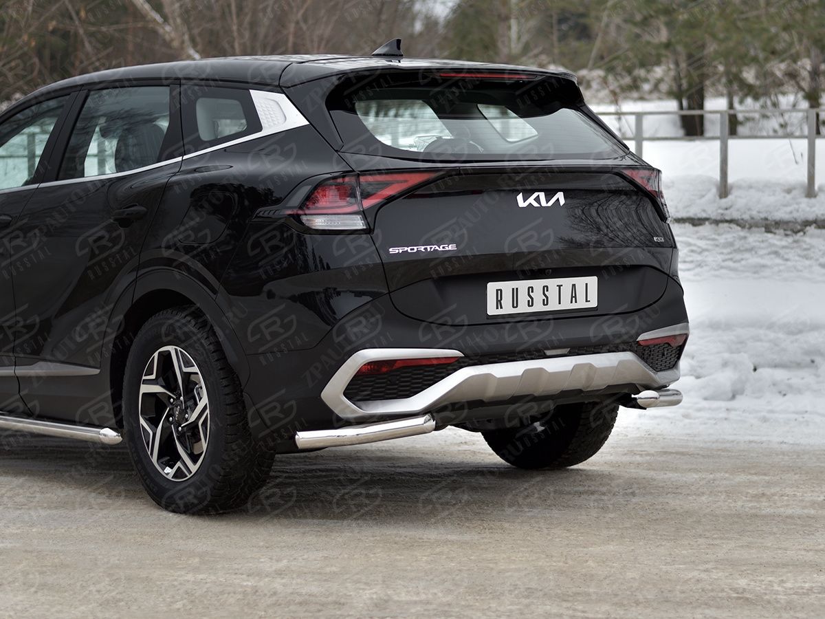 KIA SPORTAGE 2021- Защита заднего бампера уголки d63 секции (NOT STYLE AND X-LINE) KSZ-004036