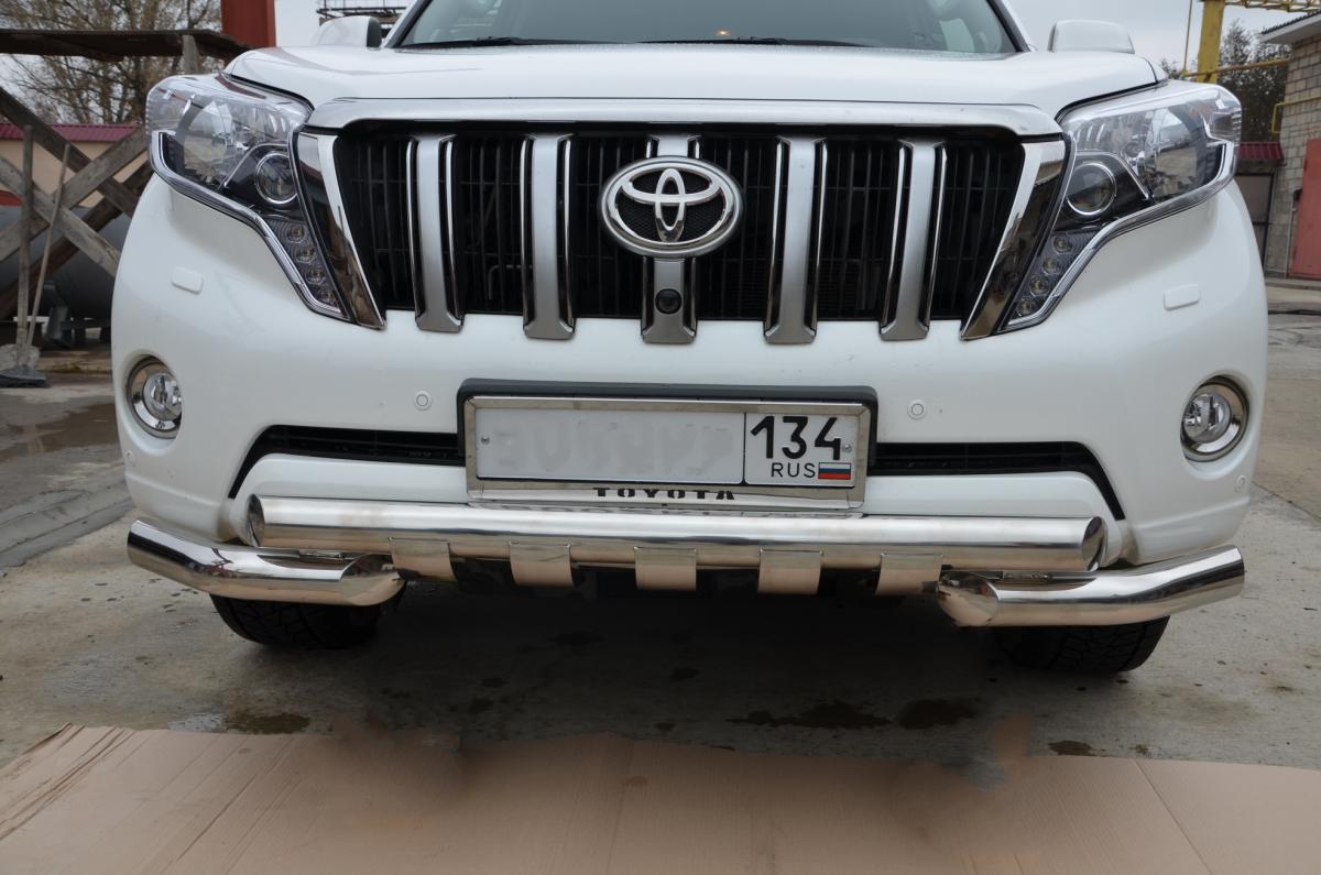 Защита переднего бампера (G) (5 клыков) для автомобиля TOYOTA Land Cruiser Prado 150    2014, Россия TLCP150.14.05-1