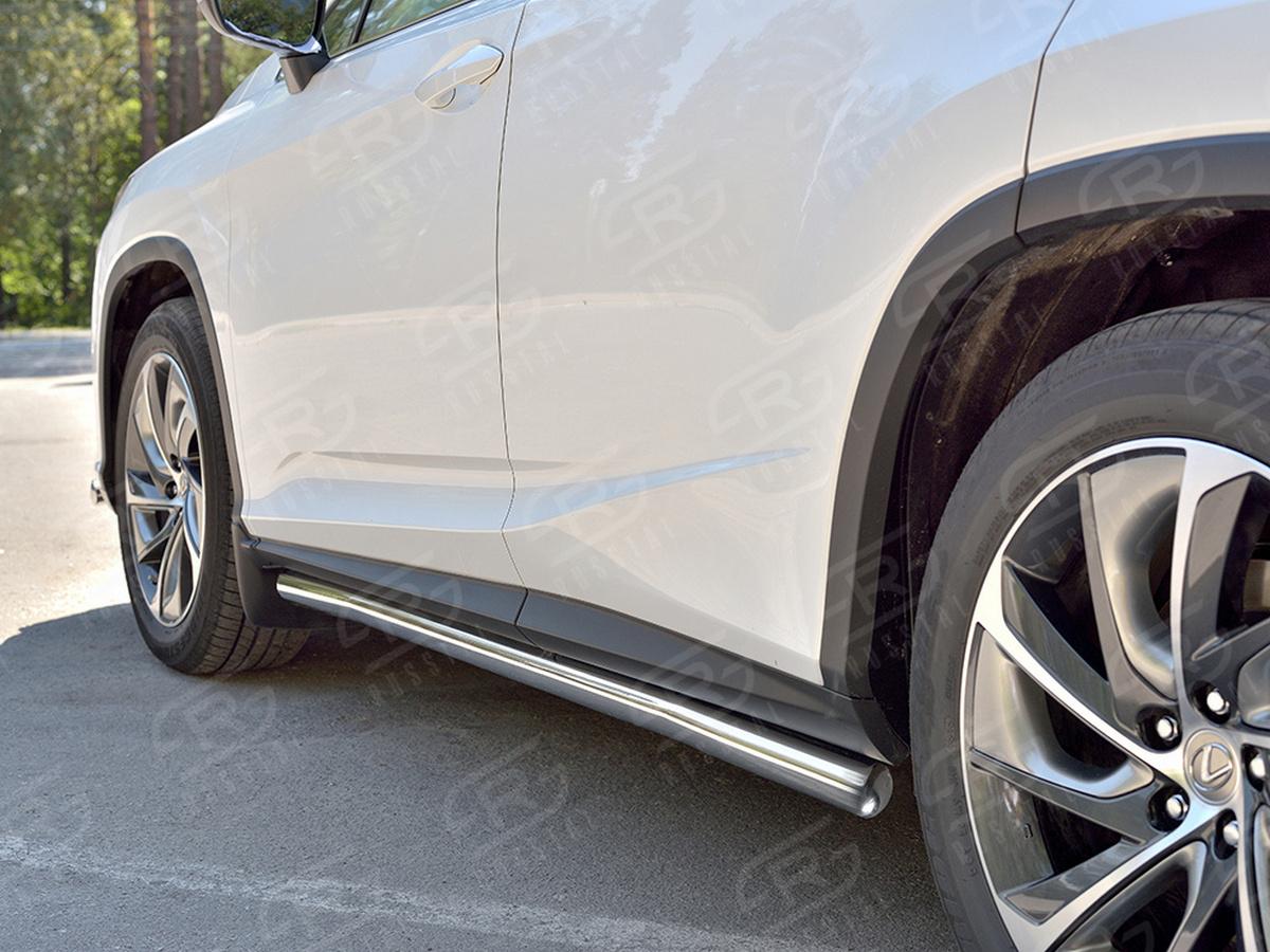 Пороги труба d63 секция (вариант 3) LRX3T-0032203 для автомобиля LEXUS RX 350L (not F-Sport) 2018-, РусСталь