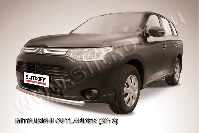 Защита переднего бампера d57 короткая Mitsubishi Outlander (2012-2015) , Slitkoff, арт. MOUT13-004