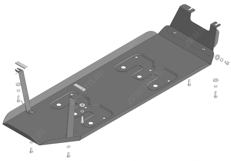 Защита стальная Мотодор (Топливный бак), 2 мм,  для Jac T9  2024- арт. 78319