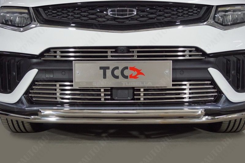 Решетка радиатора нижняя 12 мм Geely Tugella 2022- арт. GEELTUG22-02