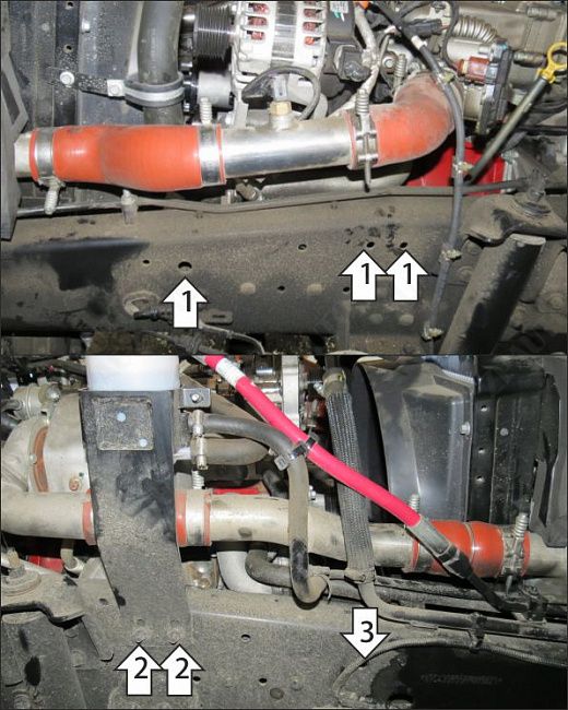 Защита на Грузовые Motodor (Двигатель), 2 мм,  для Kamaz Компас 5  2023- арт. 27718